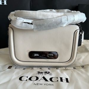 NWT Coach Swagger 20 Novelty Leather & Gunmetal Hardware Xbody/Shldr. Off-white